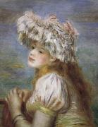 Pierre Renoir Young Girl in a Lace Hat china oil painting reproduction